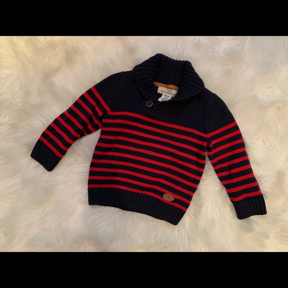 H&M Blue/Red Striped Sweater